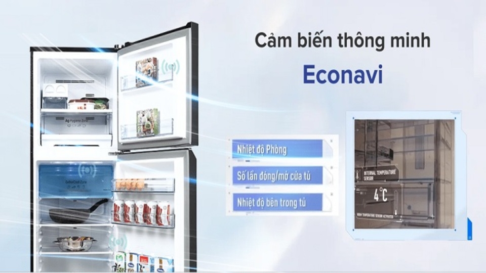 Công nghệ cảm biến của tủ lạnh Panasonic giúp giảm tiêu hao điện năng