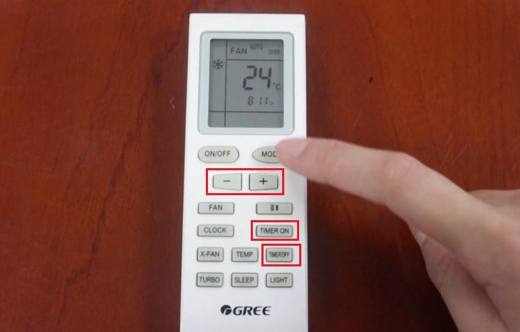 cách hẹn giờ máy lạnh gree 1
