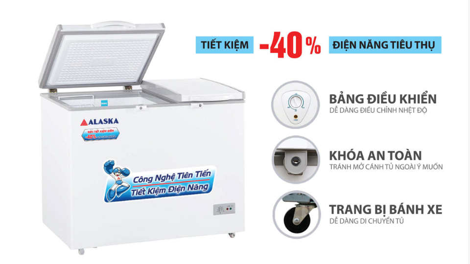 Lựa chọn tủ đông có thêm các tiện ích nổi bật