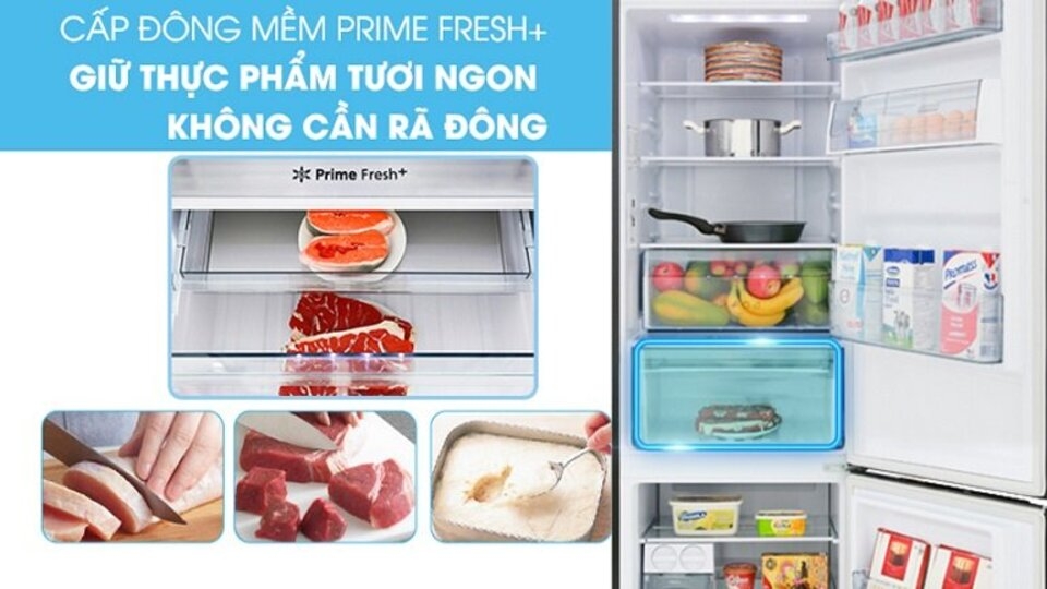 Ngăn Prime Freeze cấp đông nhanh gấp 5 lần thông thường
