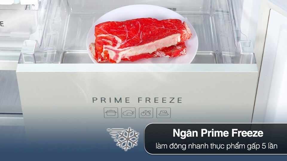 Ngăn cấp đông mềm - điểm nổi bật của tủ lạnh Panasonic dòng Prime+