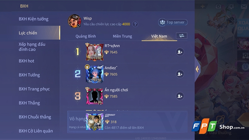 Cách leo top tướng Liên Quân - hình 6