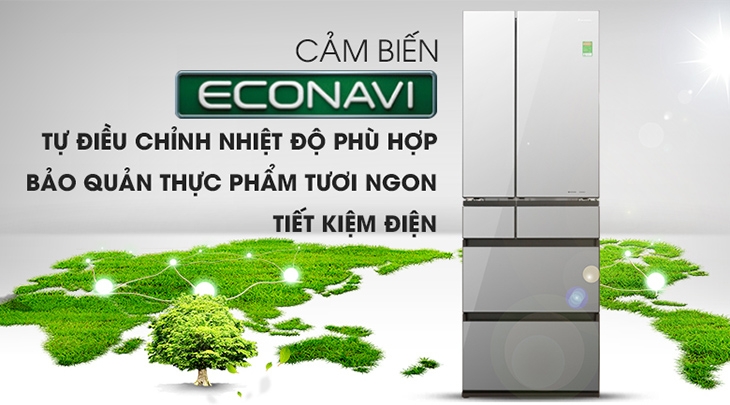 Tủ lạnh Panasonic có tốt không? Cảm biến Econavi vừa giúp điều chỉnh nhiệt để bảo quản thực phẩm tươi ngon, vừa không làm tiêu hao nhiều điện năng
