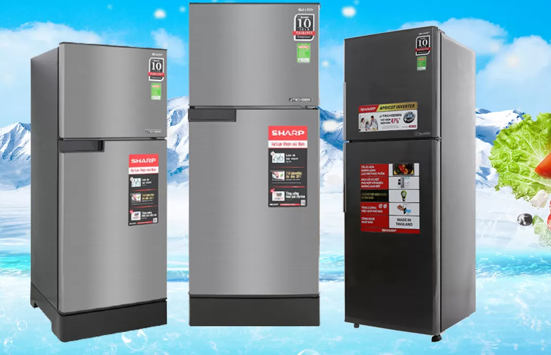 Tủ lạnh Sharp có ngoại hình sáng bóng, sang trọng và tinh tế
