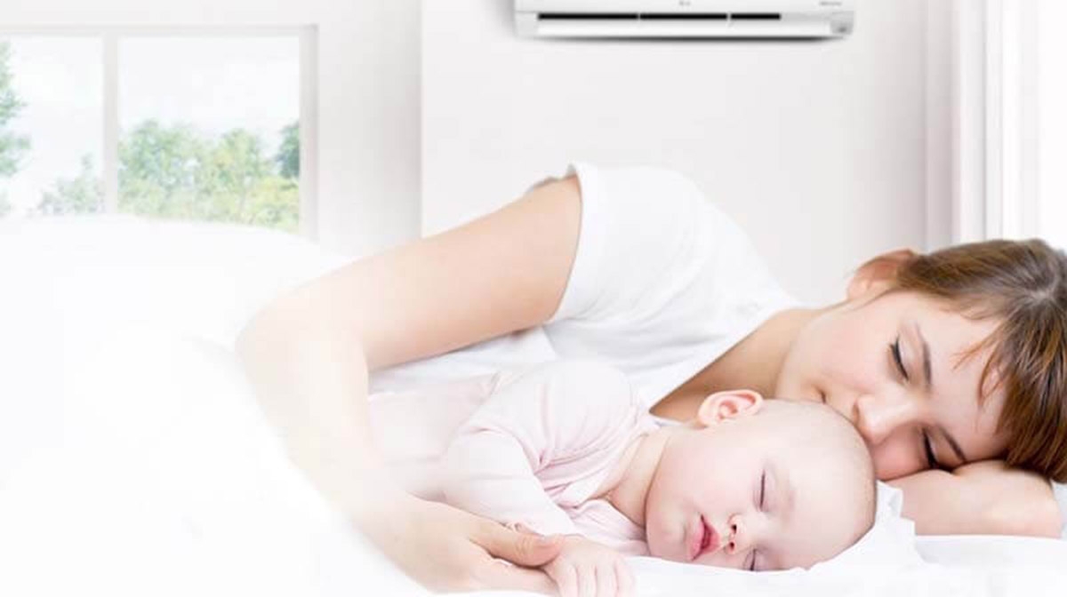 trẻ sơ sinh nằm điều hòa có tốt không - hình 1