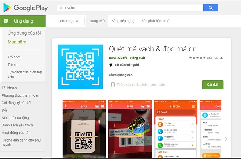 ứng dụng quét mã vạch 3