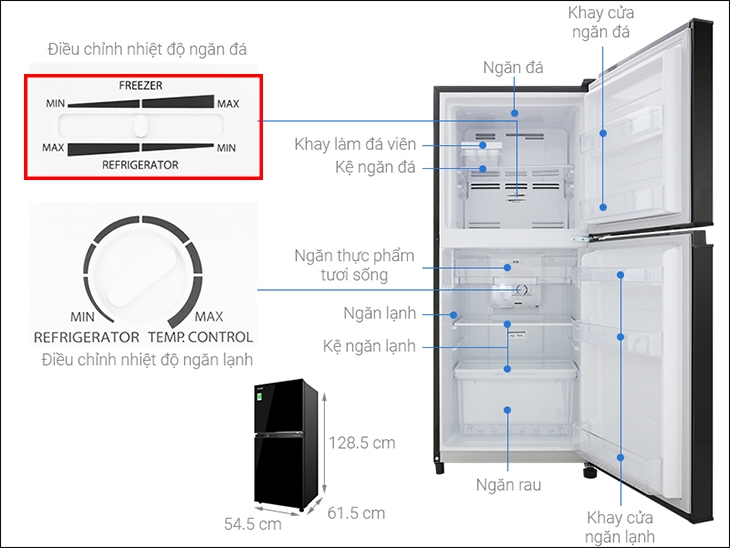 Điều chỉnh nhiệt độ tủ lạnh Toshiba đúng cách giúp bảo quản thực phẩm lâu hơn 1