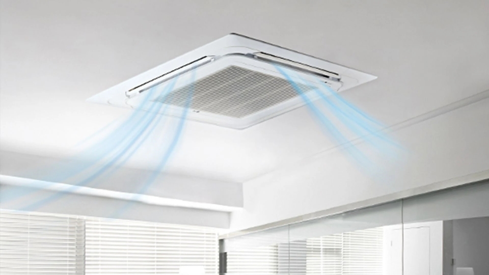 Điều hòa âm trần thường hay được gọi là điều hòa âm trần cassette hoặc là điều hòa thương mại cục bộ