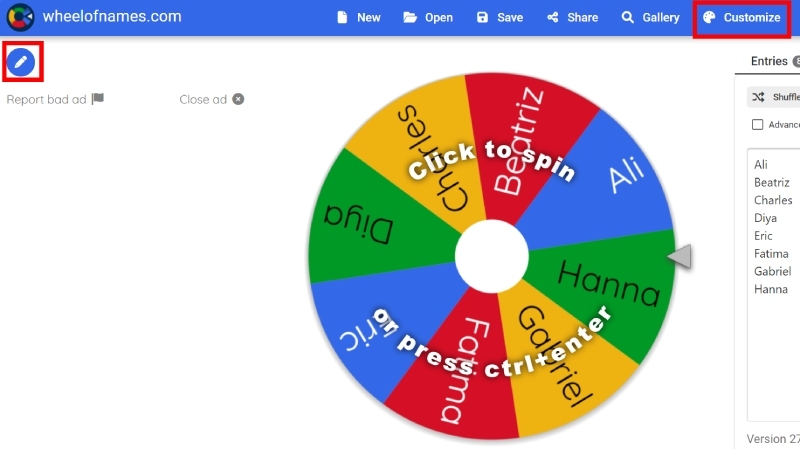 Tự tạo vòng quay may mắn trên website hình 3