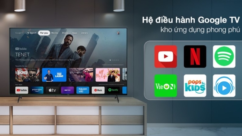 Dòng Tivi của Sony được hãng tích hợp với nhiều các tiện ích cực kỳ thông minh như trợ lý ảo hỗ trợ Google Assistant để tìm kiếm