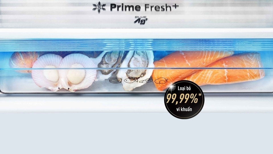 Ngăn cấp đông mềm được trang bị công nghệ Blue Ag+