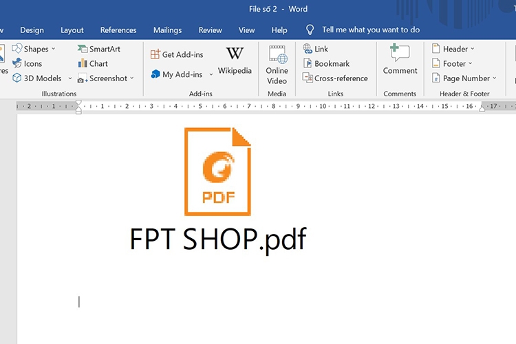 Hướng dẫn cách chèn file PDF vào Word (hình 1)