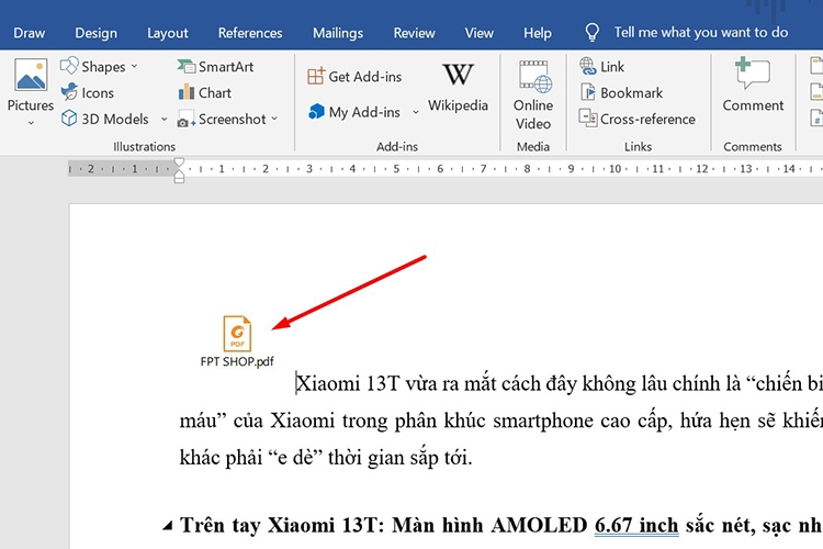Hướng dẫn cách chèn file PDF vào Word (hình 8)