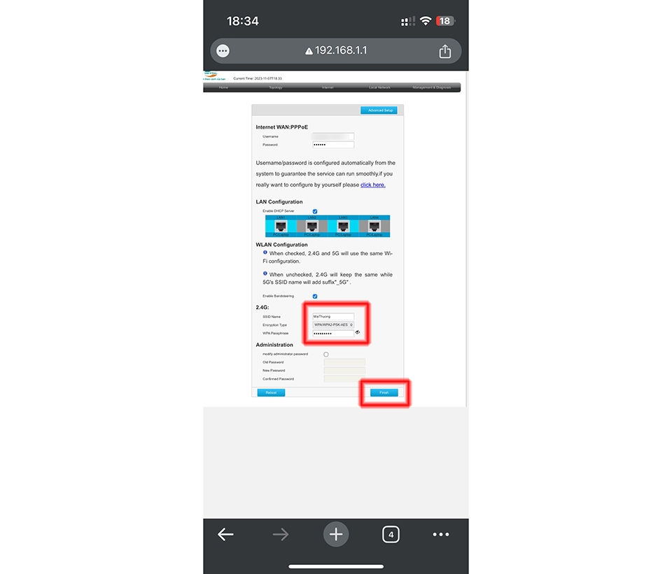 Đổi tên Wi-Fi Viettel 13