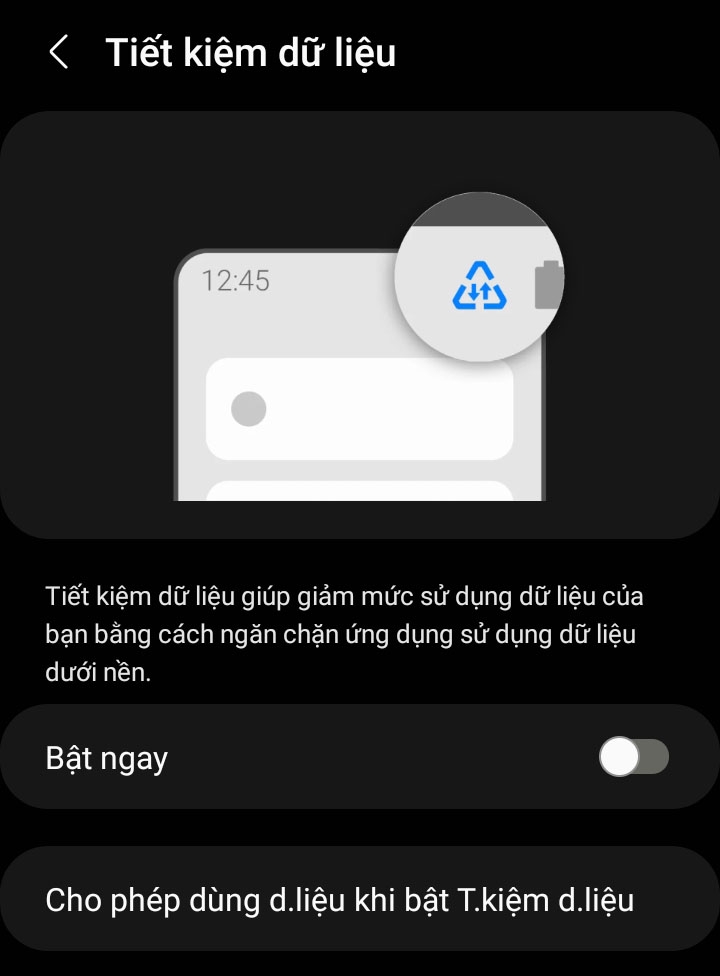 hướng dẫn cách tắt tiết kiệm dữ liệu 3G, 4G, 5G 03