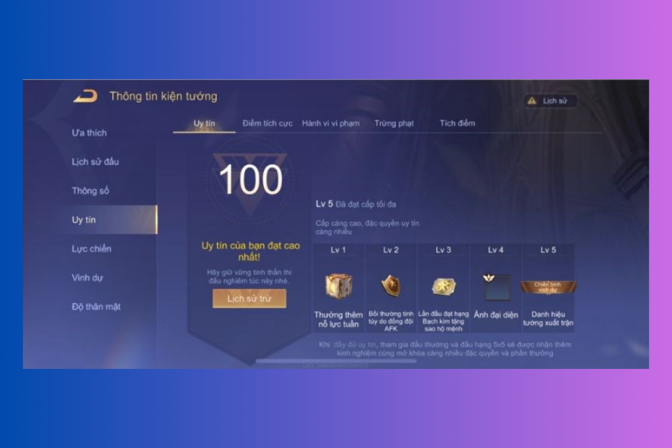 Điểm uy tín Liên Quân