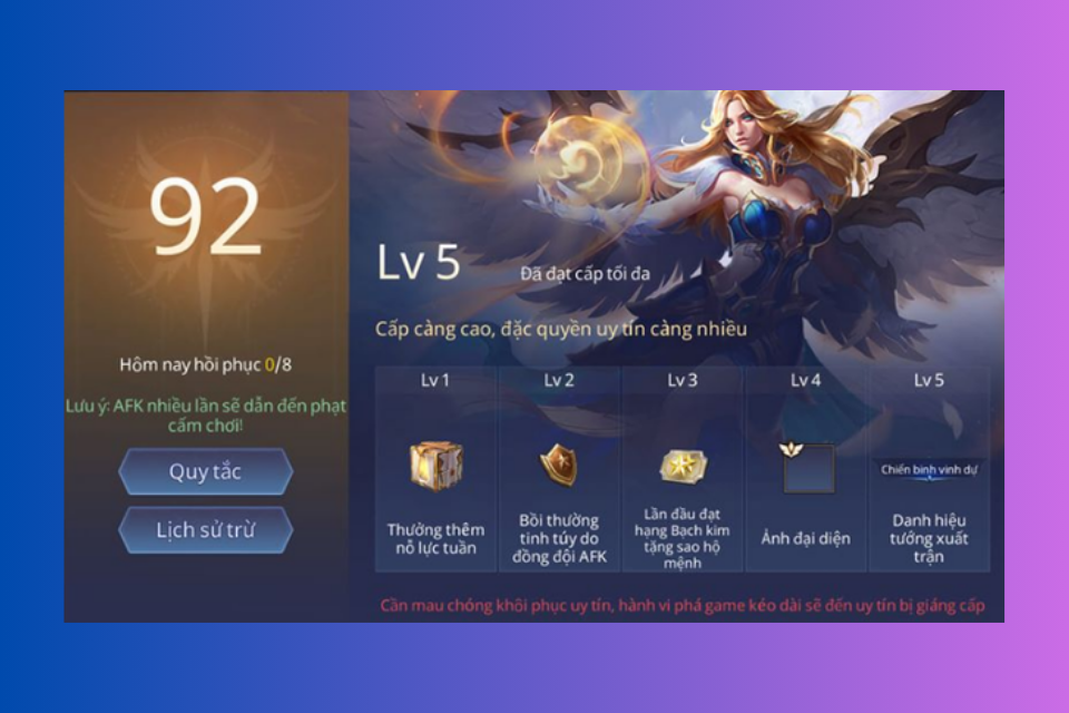 Điểm uy tín không thể ẩn