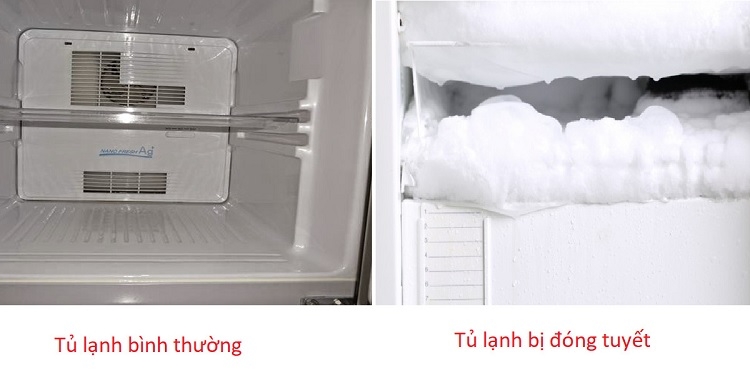 Hiện tượng tủ lạnh đóng tuyết