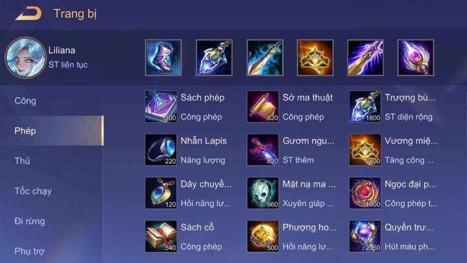 Cách lên đồ cho Liliana mùa 27