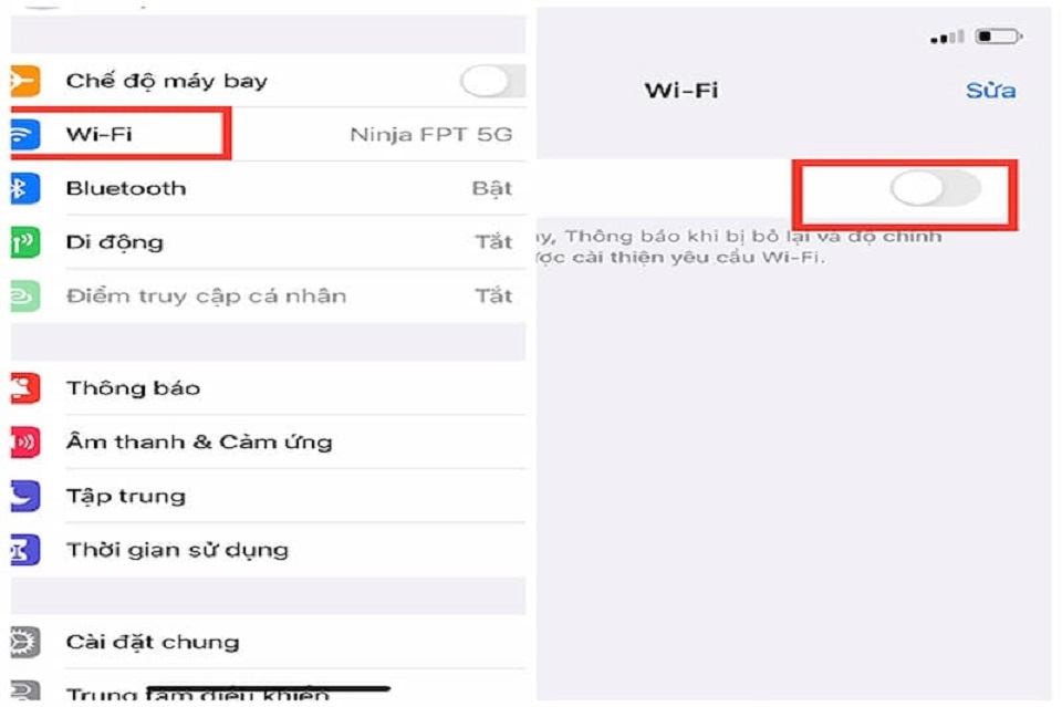 Kiểm tra kết nối wifi của điện thoại