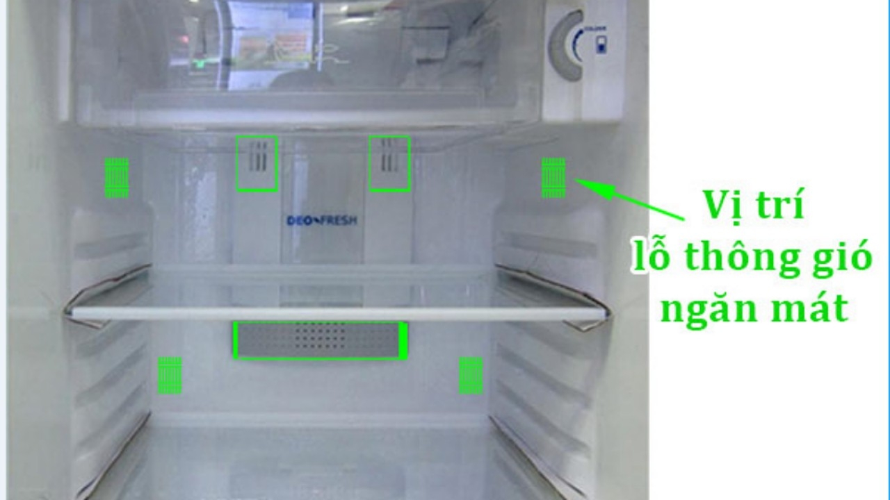 Lỗ thông hơi của ngăn mát tủ lạnh