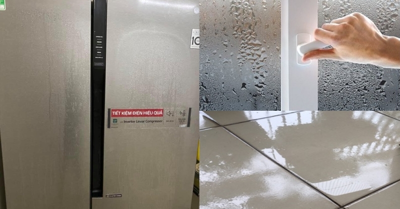 Tủ lạnh bị ra mồ hôi hình 1