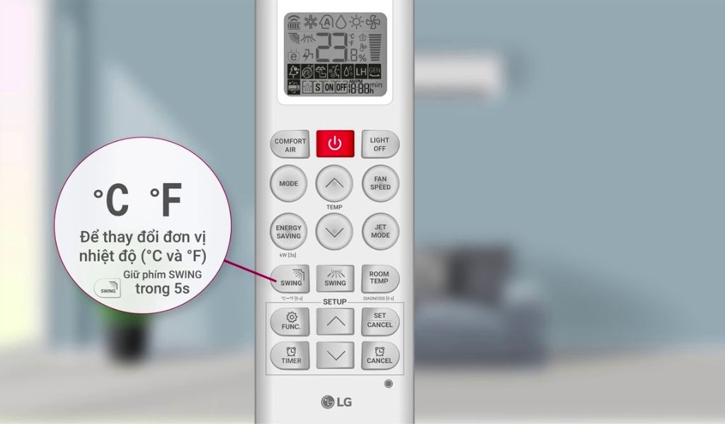Các chế độ làm lạnh trên máy lạnh LG và các nút chức năng của remote điều hoà LG 1