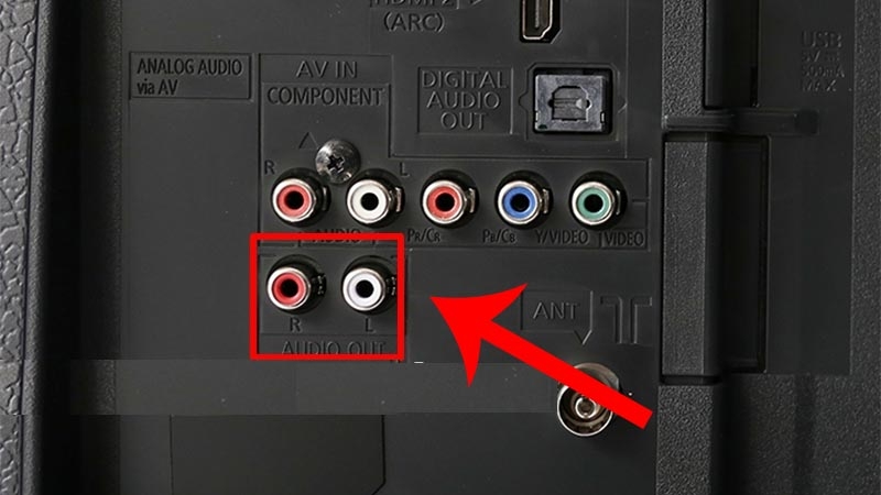 Cổng kết nối Audio Out (jack trắng - đỏ) Cổng kết nối Audio Out (jack trắng - đỏ)