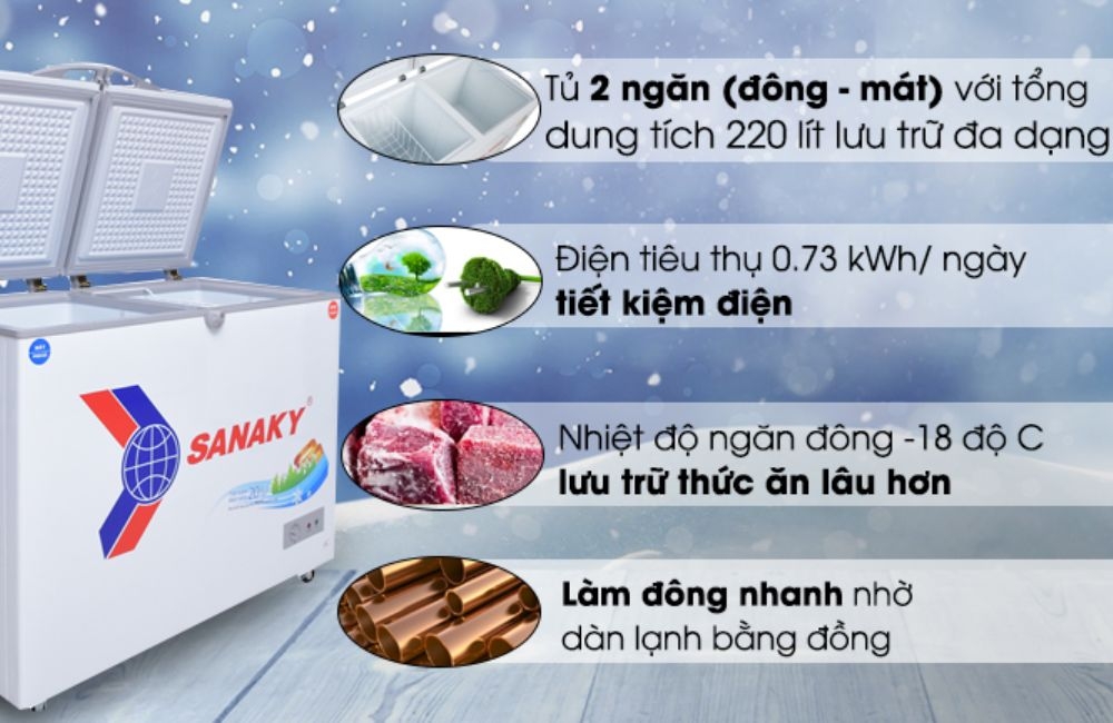 Cân nhắc lựa chọn tủ đông 2 ngăn
