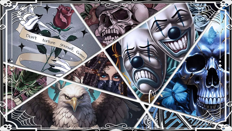 Sách tô màu hình xăm