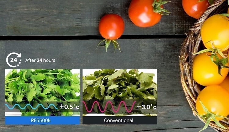 Công nghệ Precise Chef Cooling giảm sự biến động nhiệt độ trong tủ