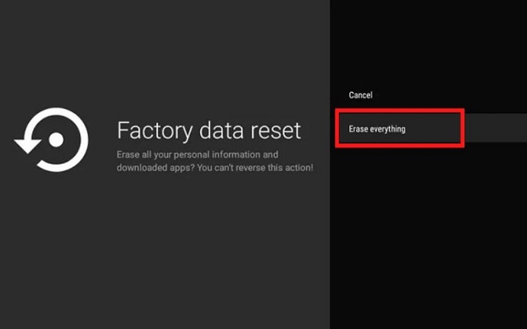 Khôi phục lại cài đặt gốc cho tivi Xiaomi