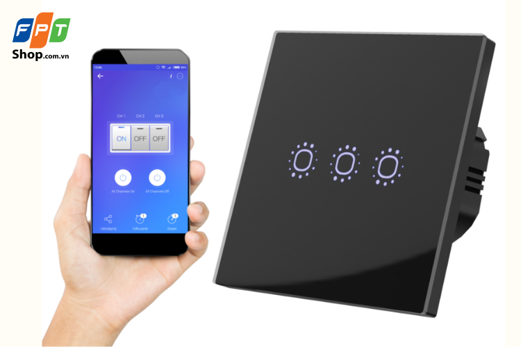 Công tắc điện thông minh cho phép người dùng điều khiển thiết bị từ xa