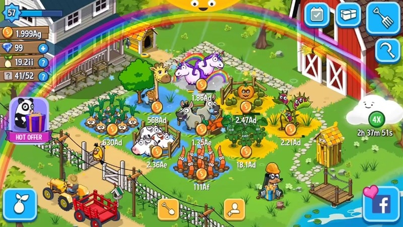 Idle Farming Empire thuộc thể loại game nông trại tự động, đã thiết lập sẵn quy trình