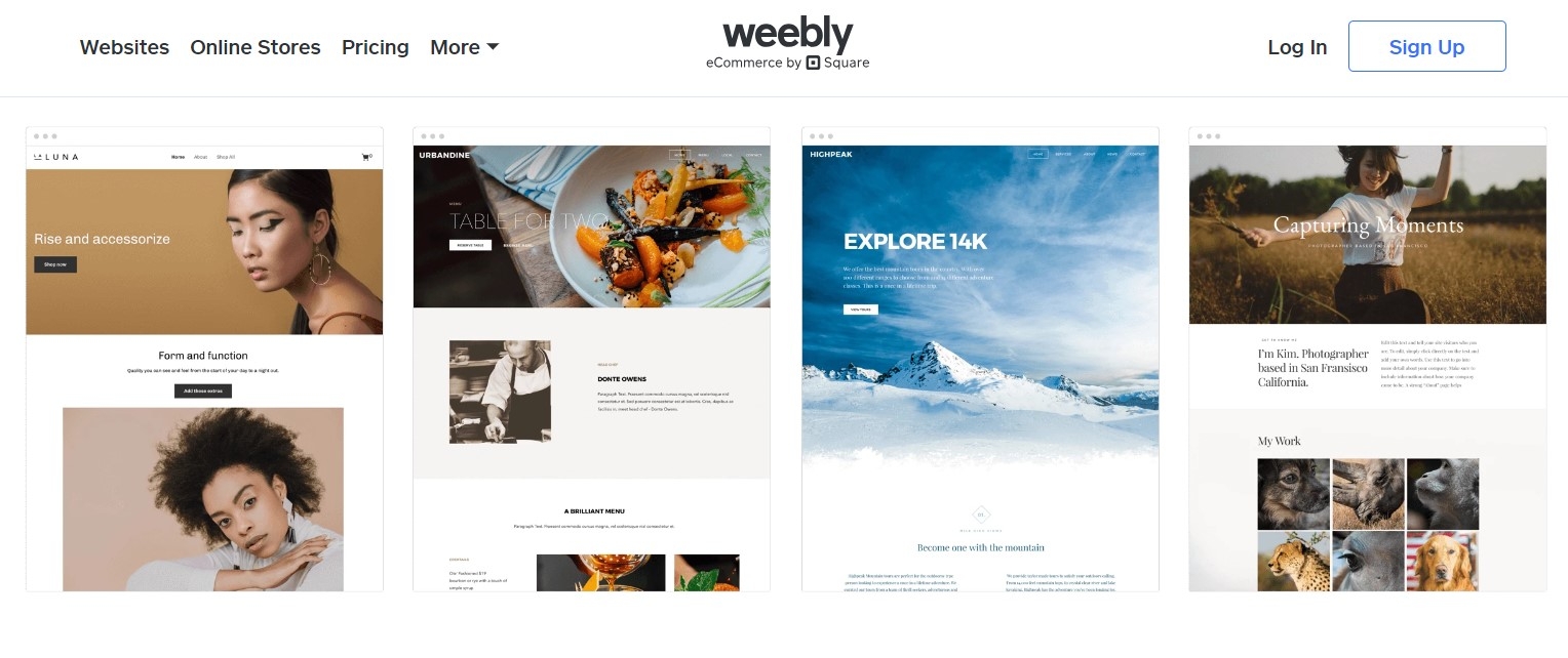 Phần mềm hỗ trợ tự thiết kế website Weebly