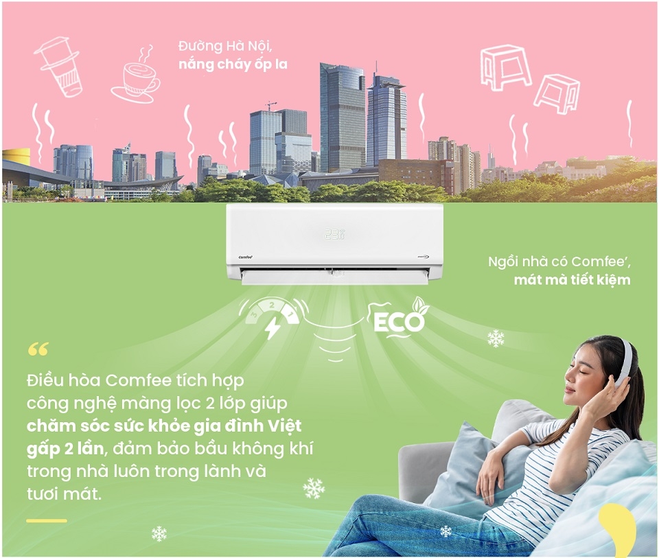 Điều hòa Comfee giúp tiết kiệm điện năng