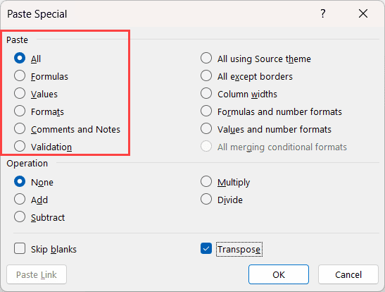Chuyển cột thành hàng trong Excel (10)