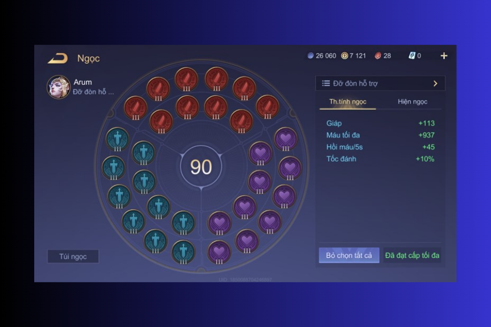 Bảng ngọc dành cho Arum