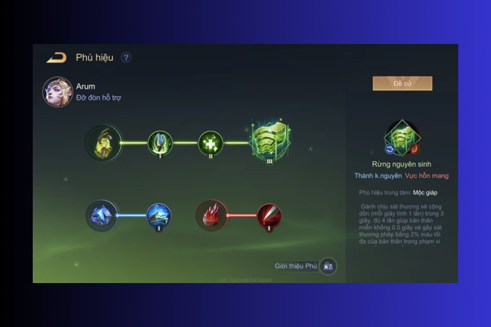 Phù hiệu và phép bổ trợ dành cho Arum