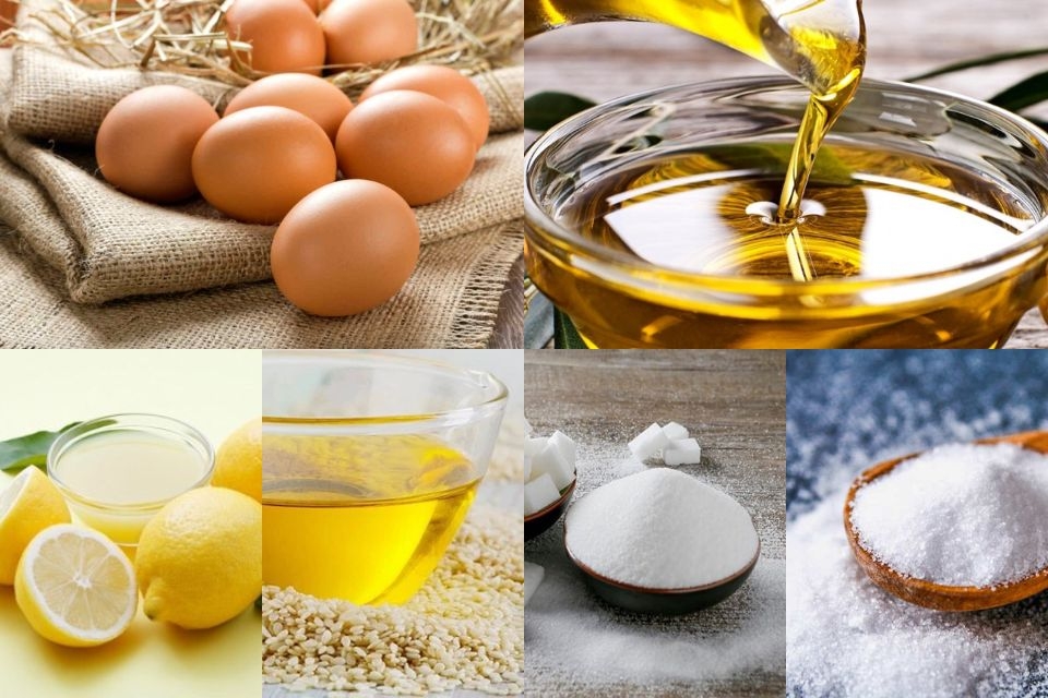 Nguyên liệu làm sốt dầu trứng