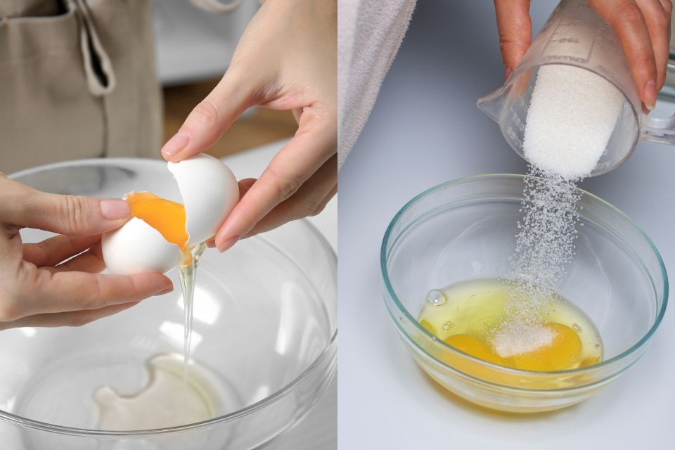 Tách lòng đỏ trứng và thêm gia vị