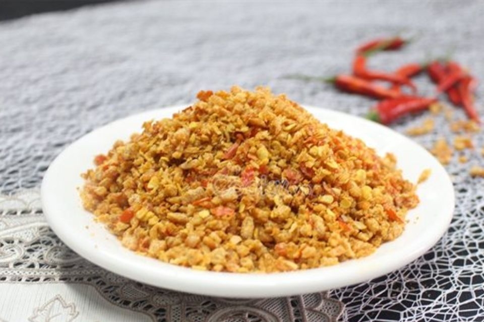Thành phẩm muối tôm từ tôm tươi