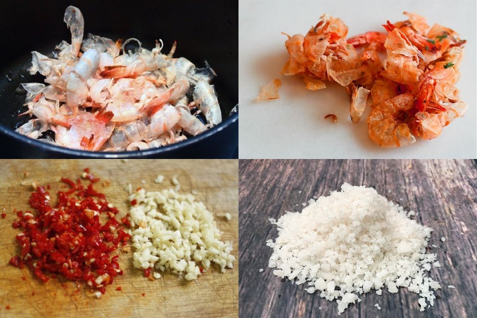 Sơ chế vỏ tôm