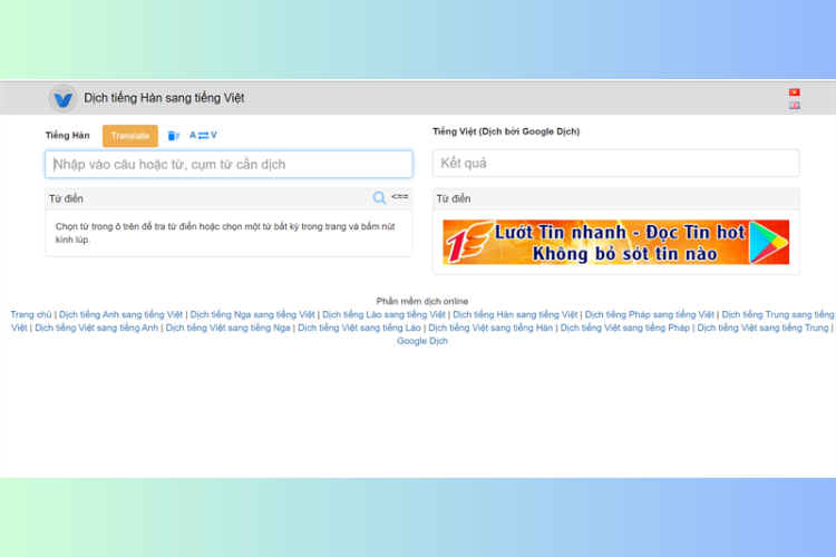 VIKI Translator - Dịch tiếng Hàn miễn phí