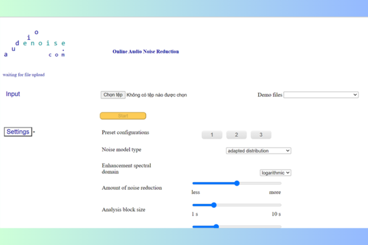 Audiodenoise.com - Website lọc tạp âm online chuyên nghiệp