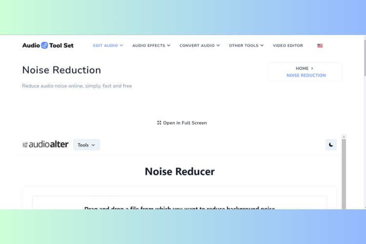 Audiotoolset.com - Website lọc tạp âm online chất lượng cao