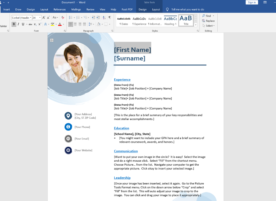 Chỉnh sửa CV
