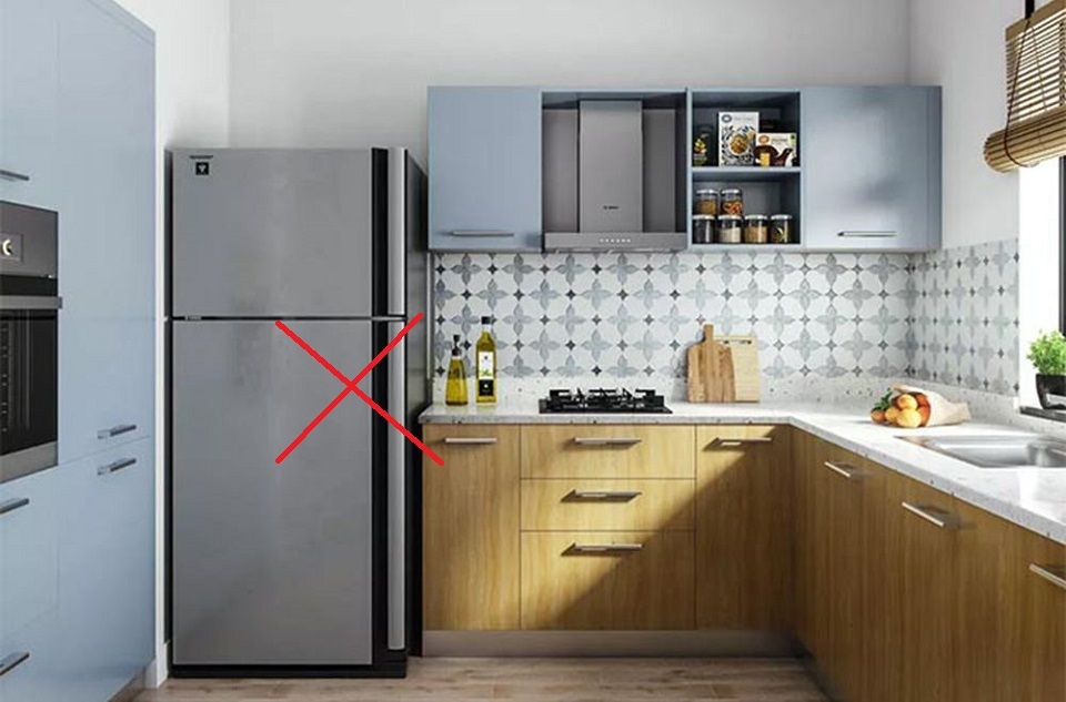 Đặt tủ lạnh xa các nguồn nhiệt