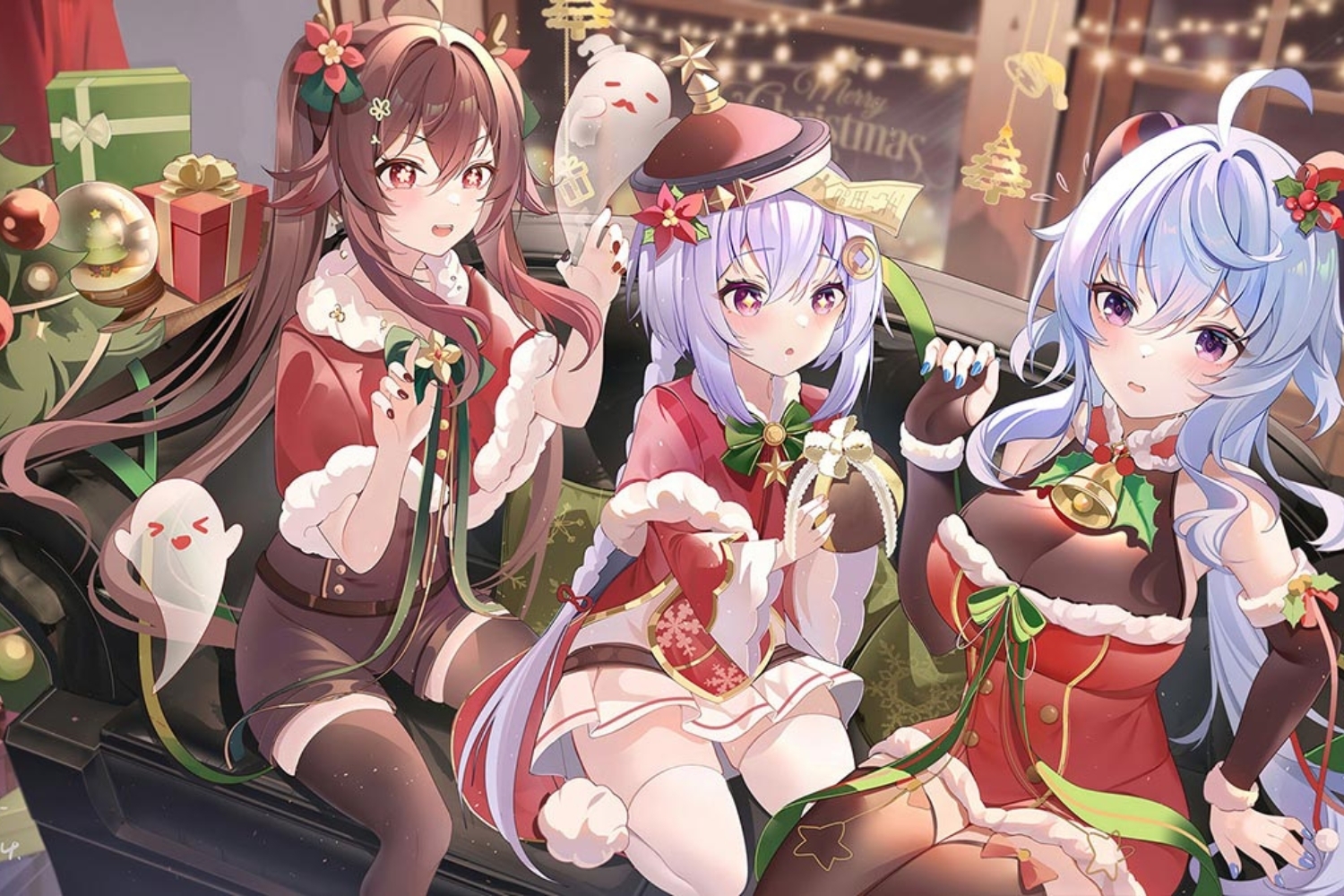 Hình nền Giáng Sinh anime cho máy tính