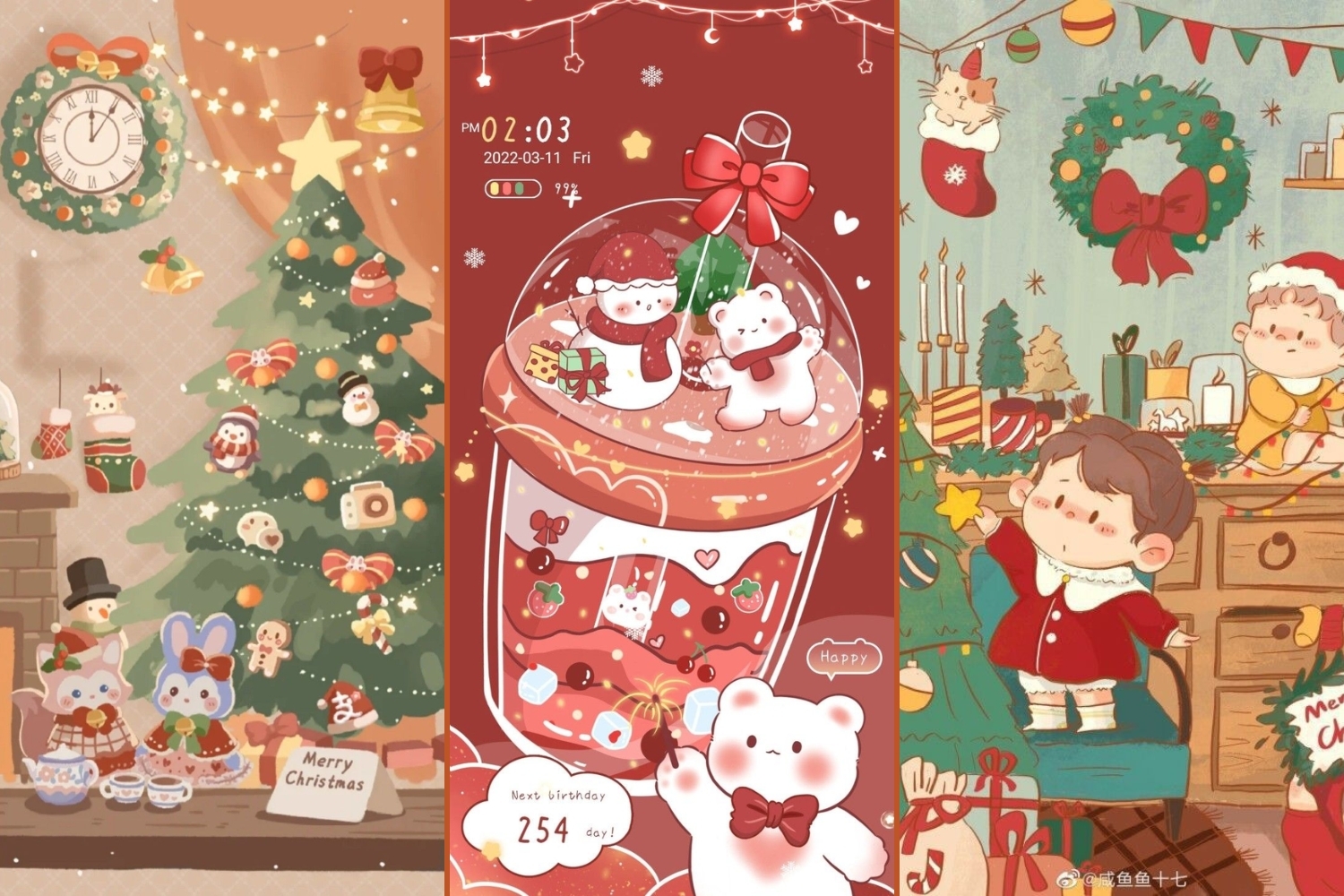 Hình nền Giáng Sinh dễ thương cho điện thoại